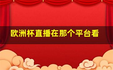 欧洲杯直播在那个平台看