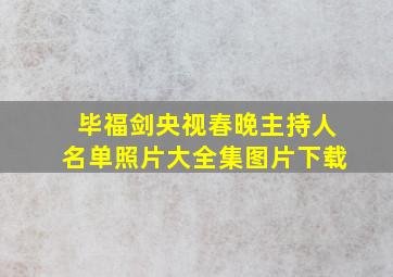 毕福剑央视春晚主持人名单照片大全集图片下载