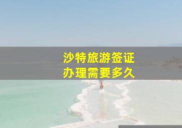 沙特旅游签证办理需要多久