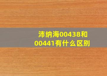 沛纳海00438和00441有什么区别