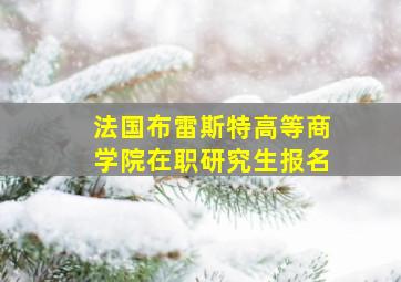 法国布雷斯特高等商学院在职研究生报名