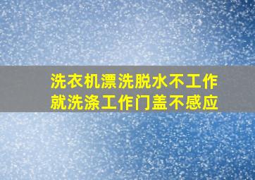 洗衣机漂洗脱水不工作就洗涤工作门盖不感应