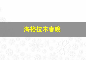 海格拉木春晚