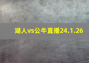 湖人vs公牛直播24.1.26