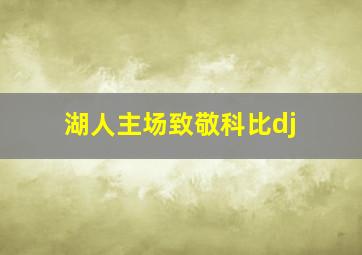 湖人主场致敬科比dj