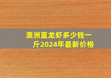 澳洲蓝龙虾多少钱一斤2024年最新价格