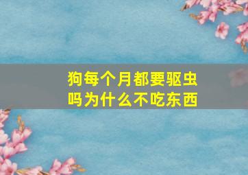 狗每个月都要驱虫吗为什么不吃东西