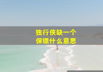 独行侠缺一个保镖什么意思