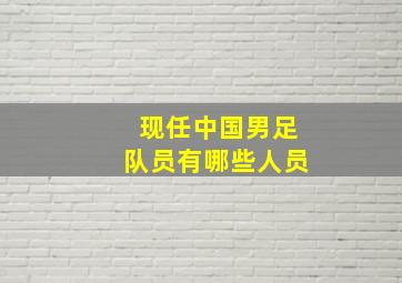 现任中国男足队员有哪些人员