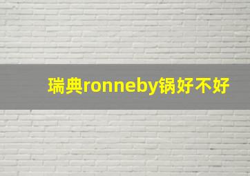 瑞典ronneby锅好不好