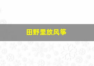 田野里放风筝