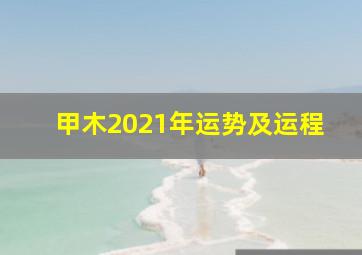 甲木2021年运势及运程