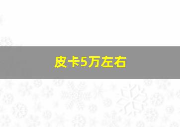 皮卡5万左右