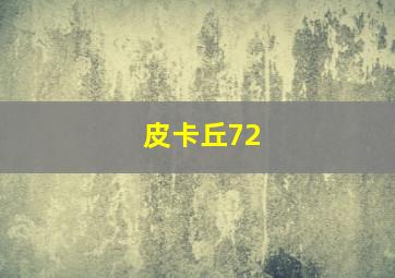 皮卡丘72