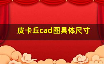 皮卡丘cad图具体尺寸