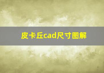 皮卡丘cad尺寸图解