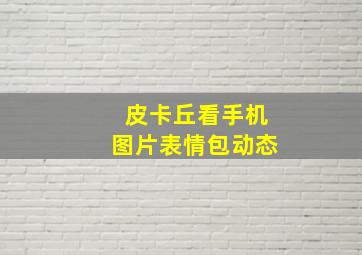 皮卡丘看手机图片表情包动态