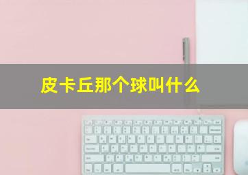 皮卡丘那个球叫什么