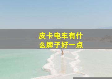 皮卡电车有什么牌子好一点