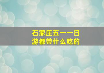 石家庄五一一日游都带什么吃的