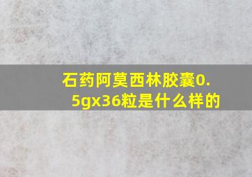 石药阿莫西林胶囊0.5gx36粒是什么样的