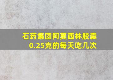 石药集团阿莫西林胶囊0.25克的每天吃几次