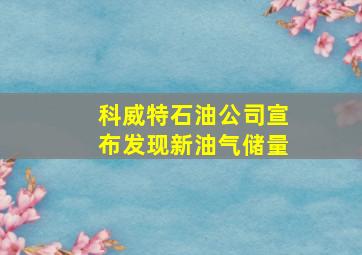 科威特石油公司宣布发现新油气储量