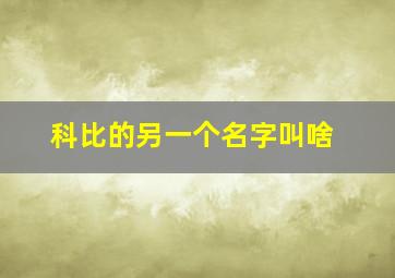 科比的另一个名字叫啥