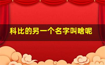 科比的另一个名字叫啥呢