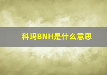 科玛BNH是什么意思