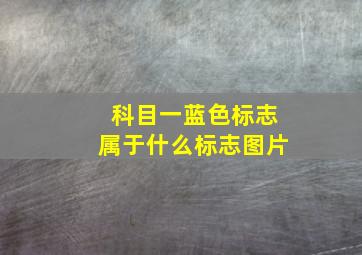 科目一蓝色标志属于什么标志图片