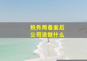 税务局备案后公司该做什么