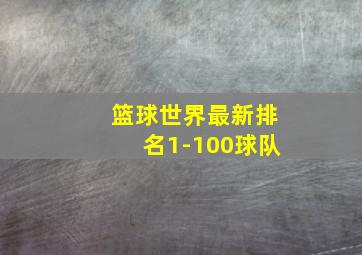 篮球世界最新排名1-100球队