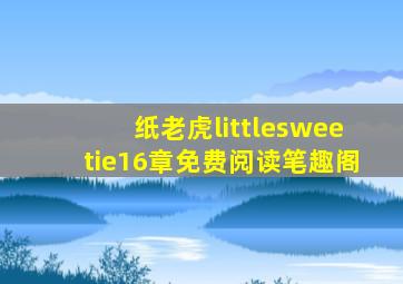 纸老虎littlesweetie16章免费阅读笔趣阁