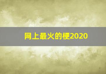 网上最火的梗2020