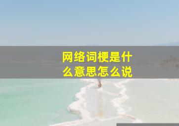 网络词梗是什么意思怎么说