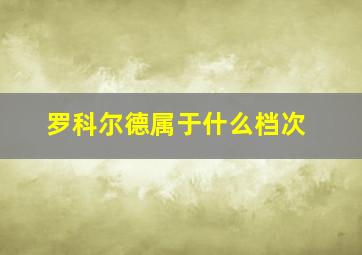 罗科尔德属于什么档次