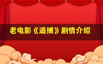 老电影《追捕》剧情介绍