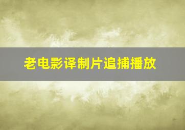 老电影译制片追捕播放