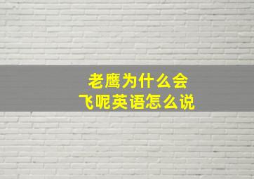 老鹰为什么会飞呢英语怎么说