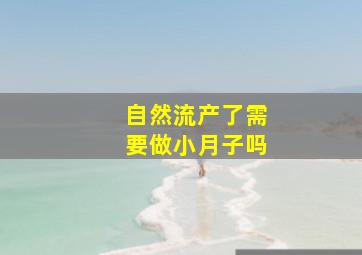 自然流产了需要做小月子吗