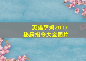 英雄萨姆2017秘籍指令大全图片