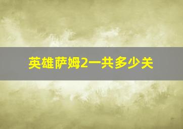 英雄萨姆2一共多少关