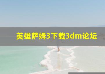 英雄萨姆3下载3dm论坛