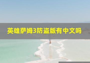 英雄萨姆3防盗版有中文吗