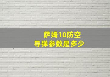 萨姆10防空导弹参数是多少