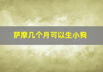 萨摩几个月可以生小狗