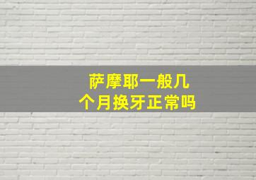 萨摩耶一般几个月换牙正常吗