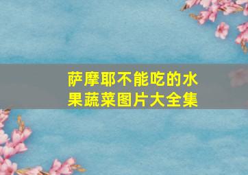 萨摩耶不能吃的水果蔬菜图片大全集