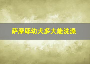 萨摩耶幼犬多大能洗澡